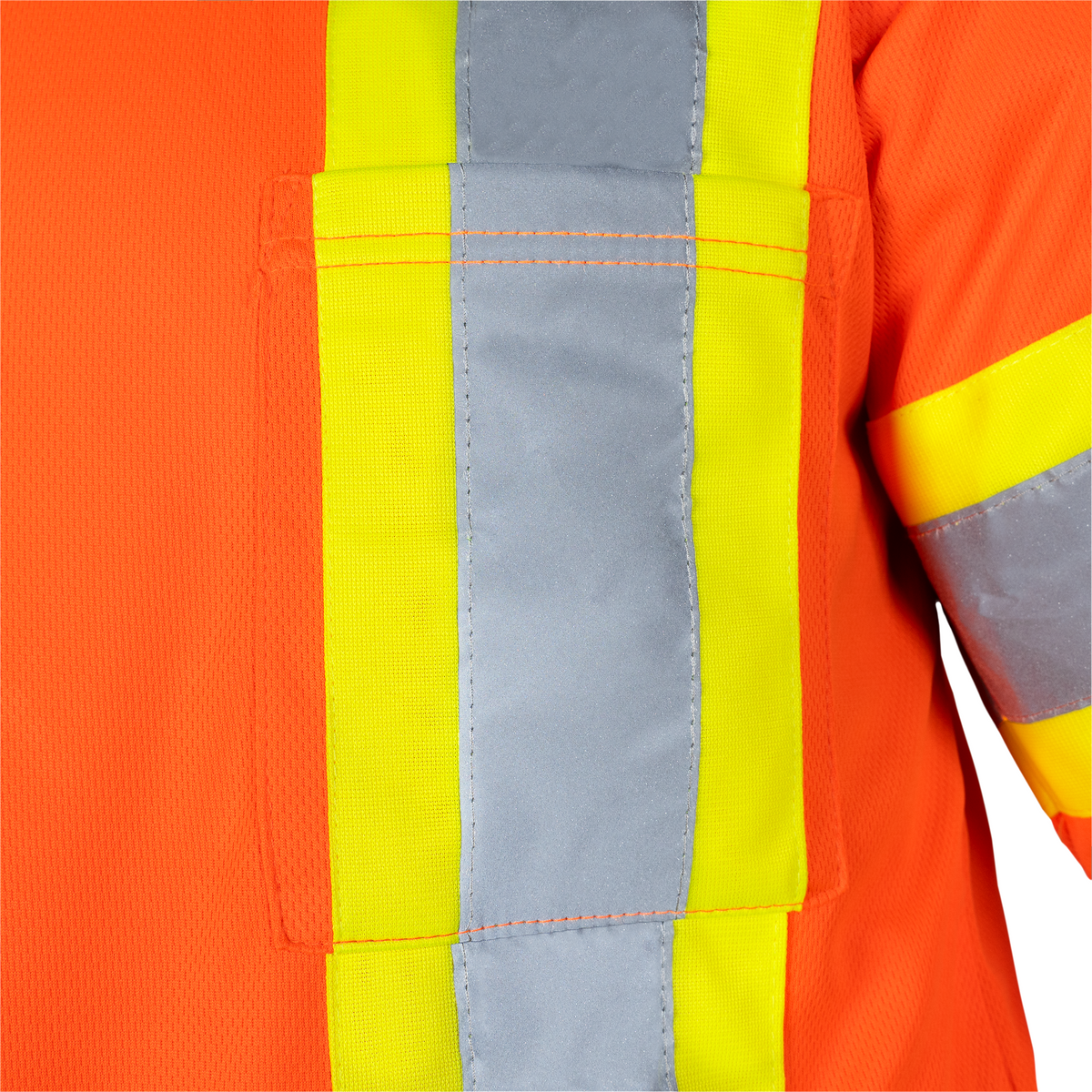 Jorestech Hi-Vis X-Back Reflective Two-Tone Safety Long Sleeve Polo Shirt