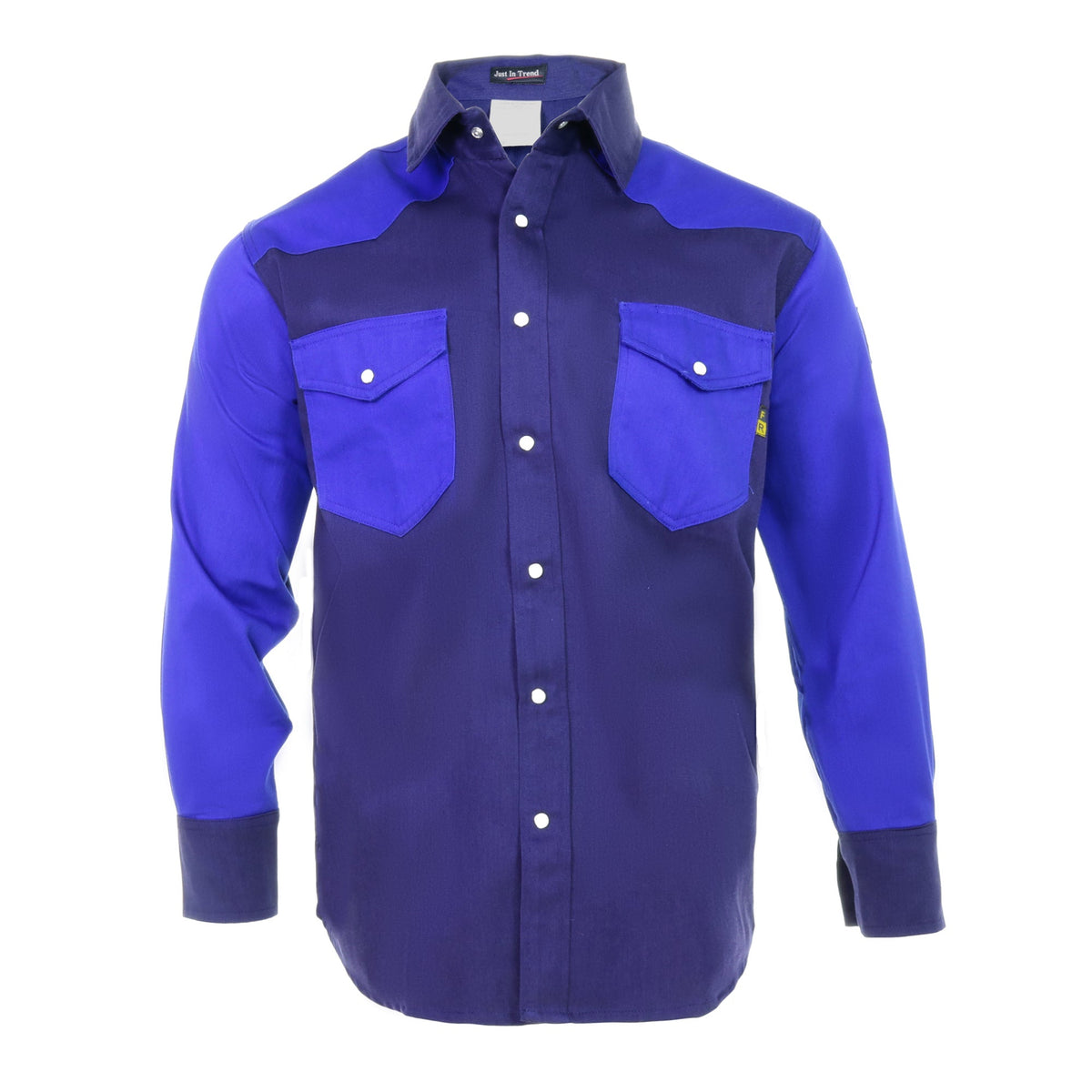 Just In Trend Flame-Resistant Western Style Two-Tone Shirt