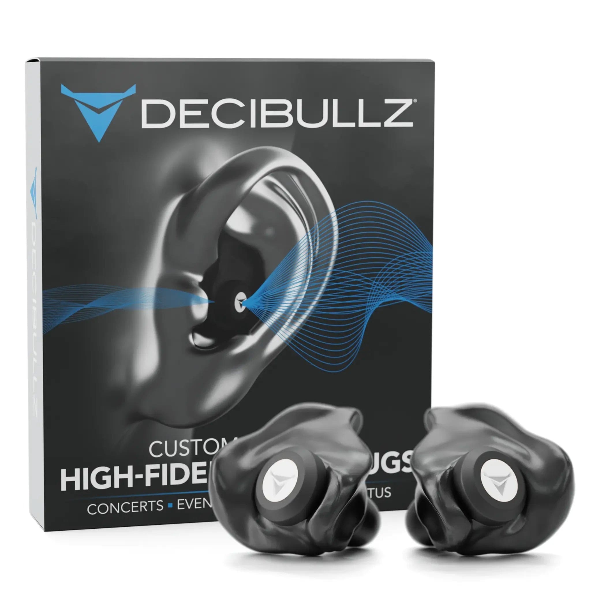 Decibullz Custom Molded High-Fidelity Earplugs for Concerts, Musicians, Events, and Noise Sensitivity