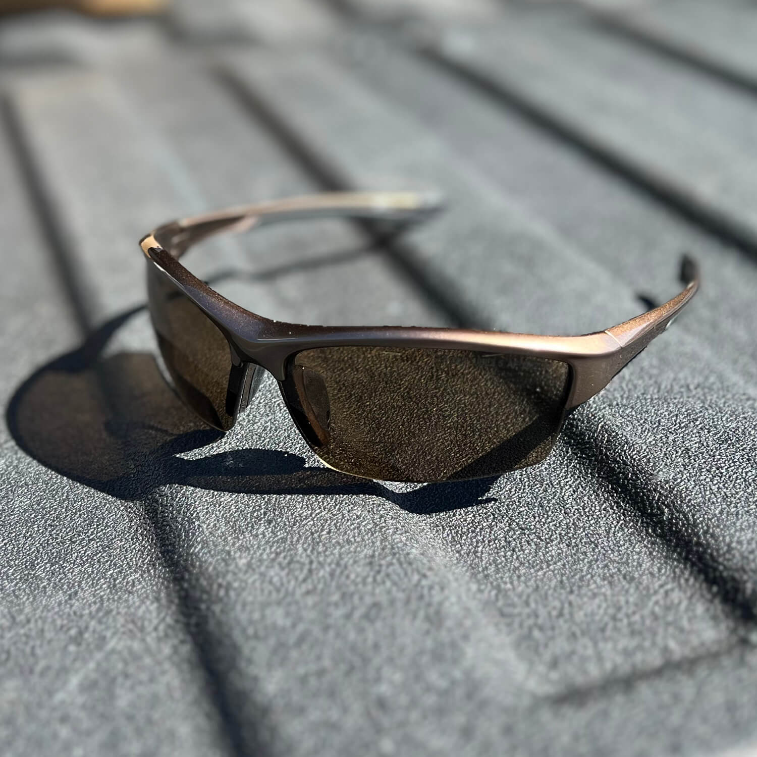 Delta Plus Sonoma RX-350B Bifocal Safety Glasses with Brown Anti-Fog Lenses close up view