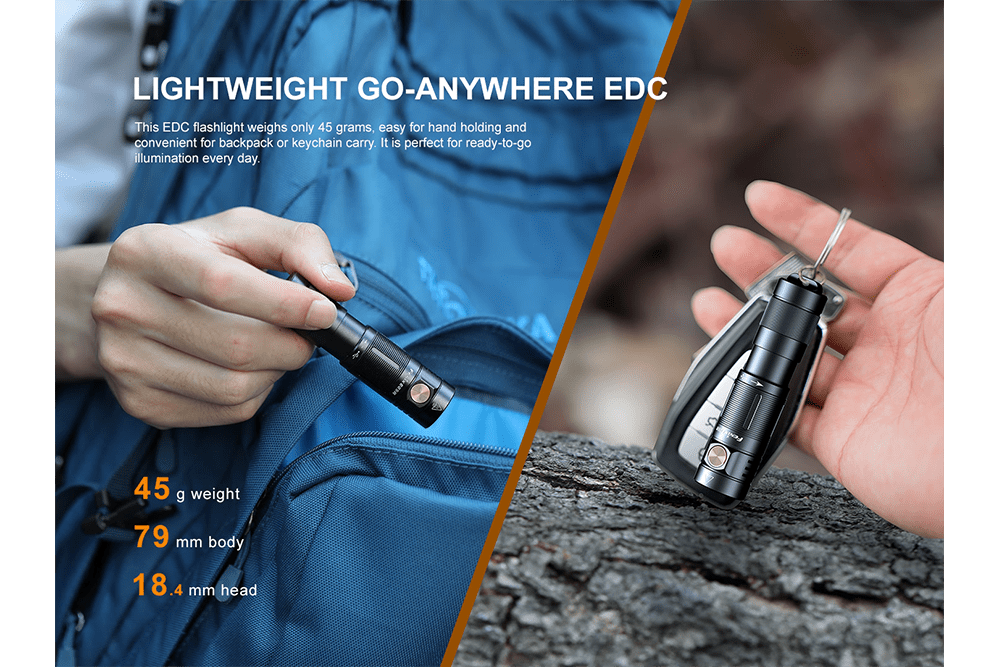 Fenix E09R Rechargeable High-Output Flashlight  - 600 Lumens