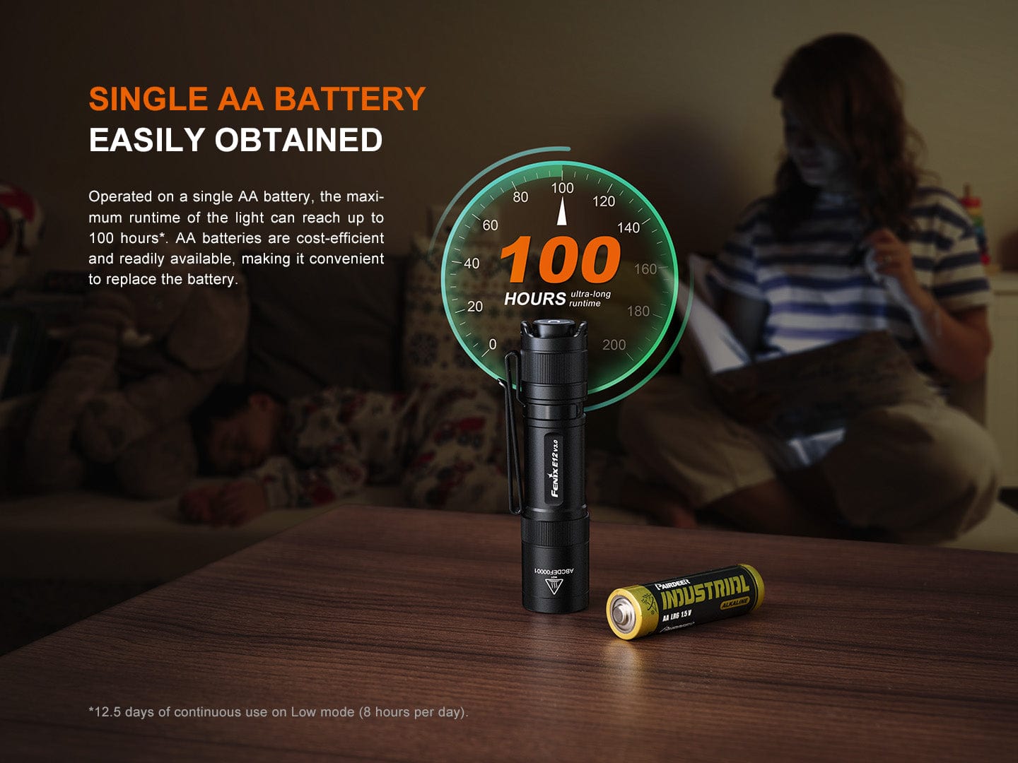 Fenix E12 V3 Portable EDC Flashlight - 200 Lumens