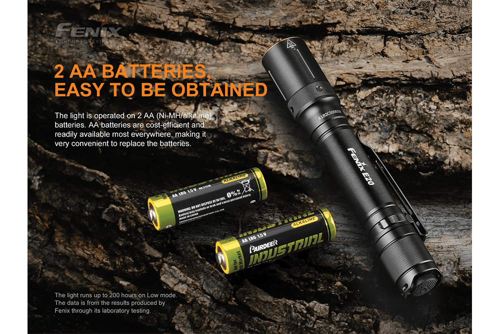 Fenix E20 V2.0 EDC Flashlight - 350 Lumens