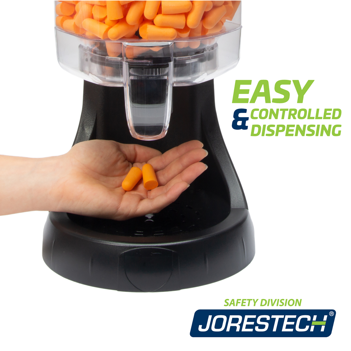 Jorestech Earplug Dispenser Station with 250 Pairs 32dB NRR Soft Foam Units