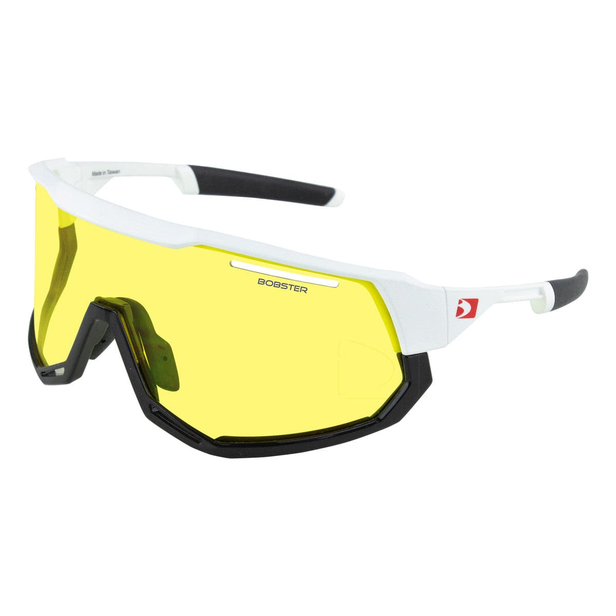 Bobster Freewheel Cycling Sunglasses shown with Yellow lens installed