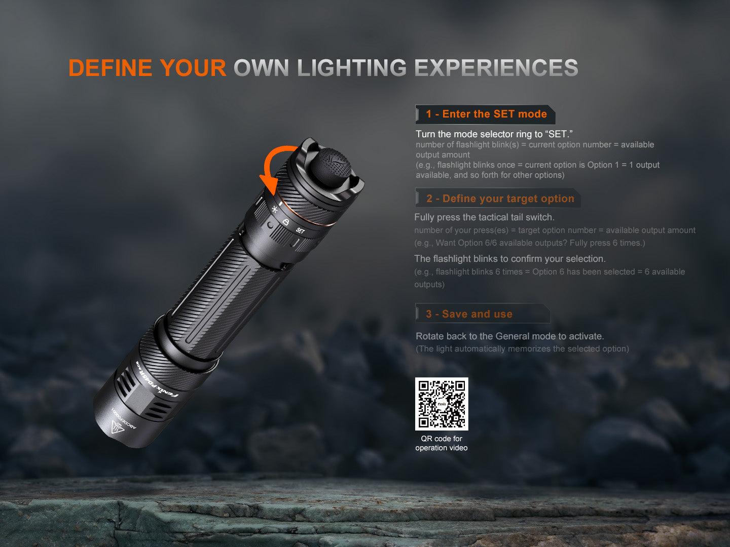 Fenix PD45R ACE Multi-Mode Tactical Flashlight-Safety Glasses USA-3