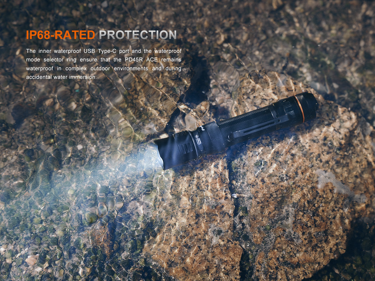Fenix PD45R ACE Multi-Mode Tactical Flashlight-Safety Glasses USA-13