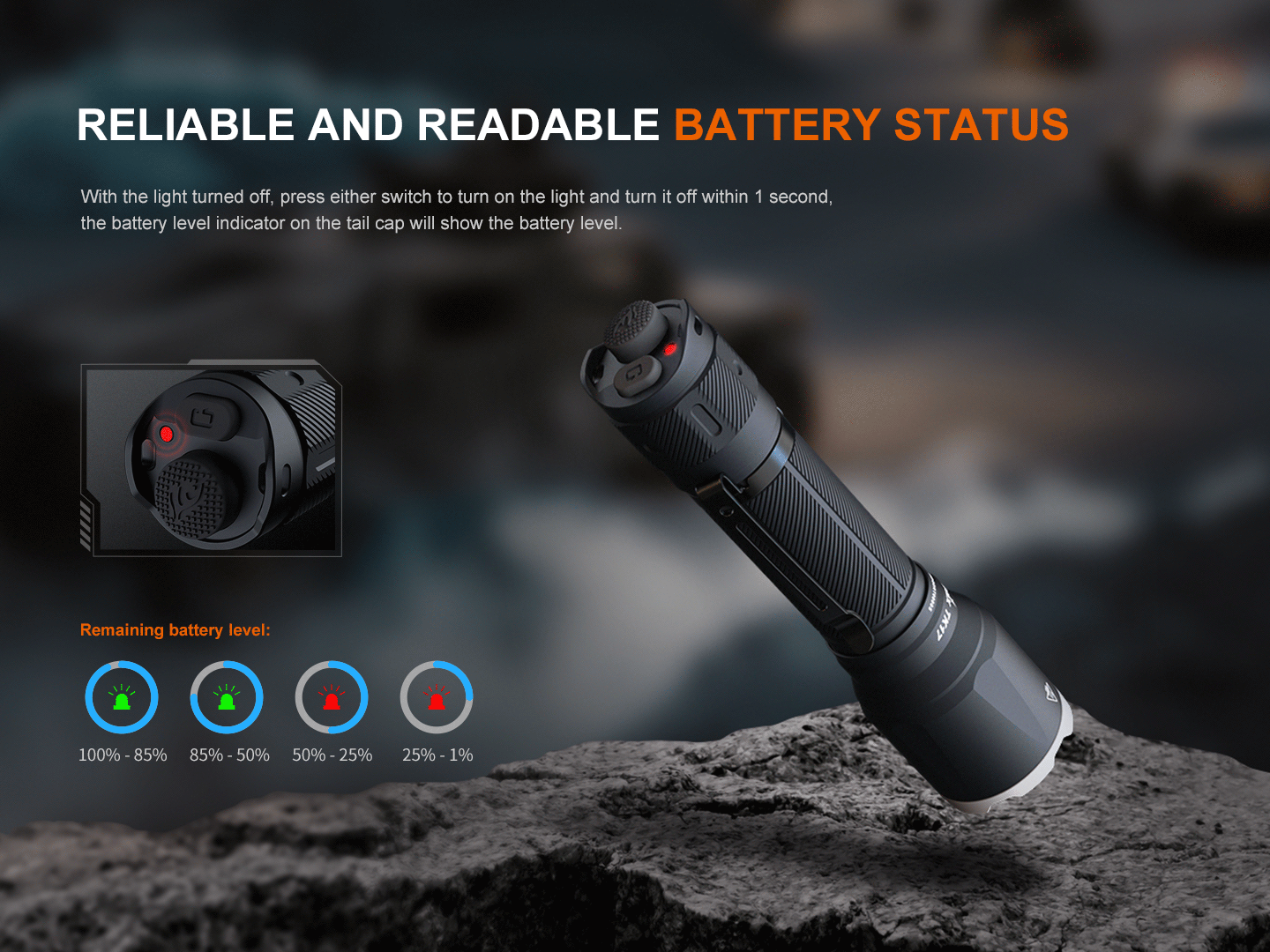 Fenix TK17 Dual-Switch Tactical Flashlight-Safety Glasses USA-7