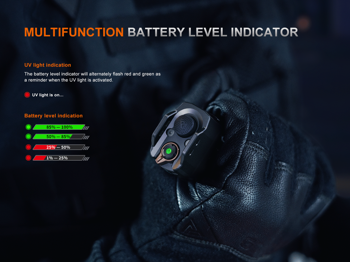 Fenix TK35R Rechargeable High-Performance Tactical Flashlight with UV Output-Safety Glasses USA-8