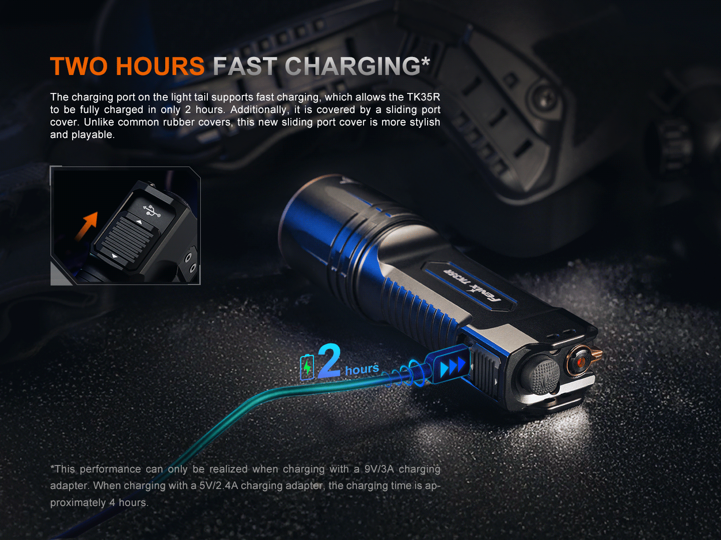 Fenix TK35R Rechargeable High-Performance Tactical Flashlight with UV Output-Safety Glasses USA-10