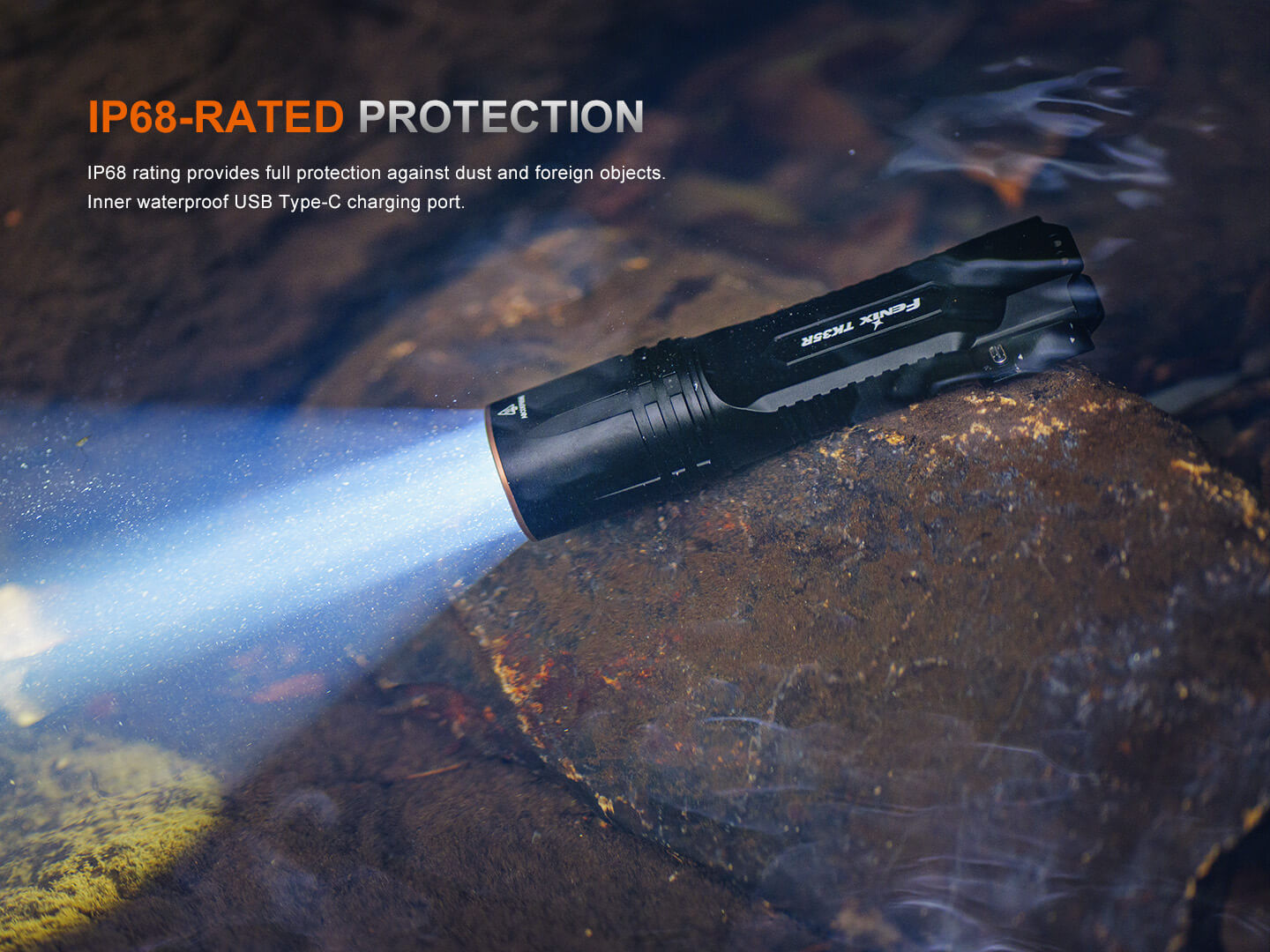 Fenix TK35R Rechargeable Tactical Flashlight with UV Output