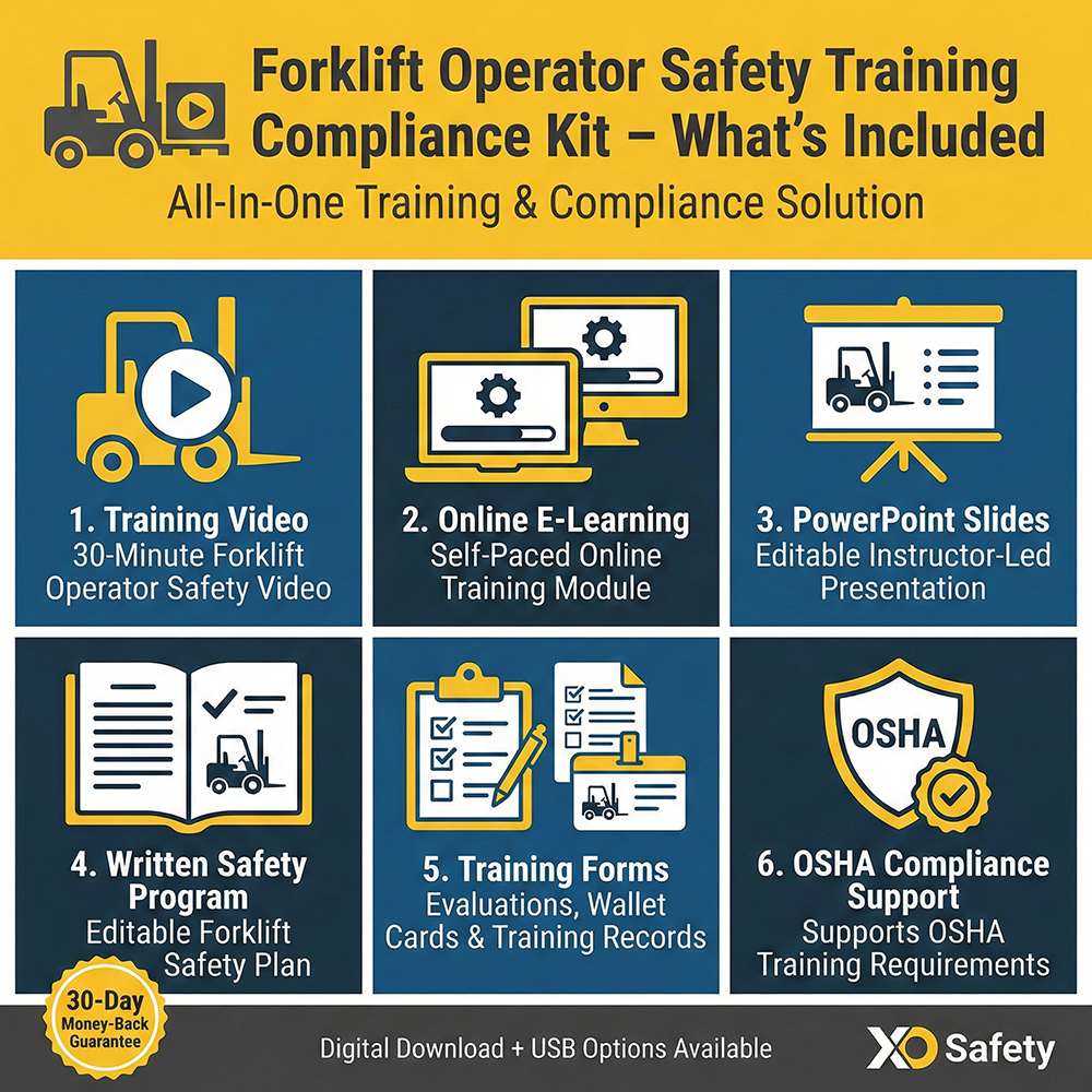 XO Safety Forklift Operator Training Video Compliance Kit