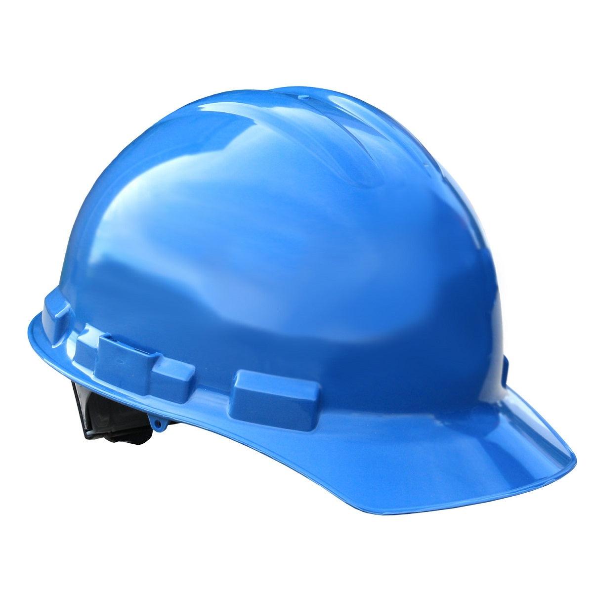 Radians Granite Cap Style Hard Hat 6 Point Ratchet Suspension Made in USA-Blue-GHR6-BLUE-Safety Glasses USA-4