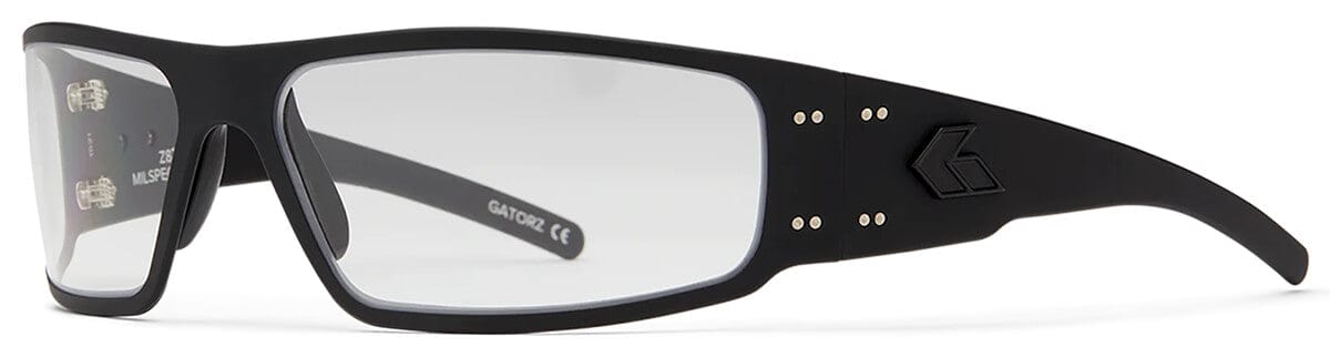 Gatorz Magnum Ballistic Safety Glasses with Black Frame and Clear Anti-Fog Lens