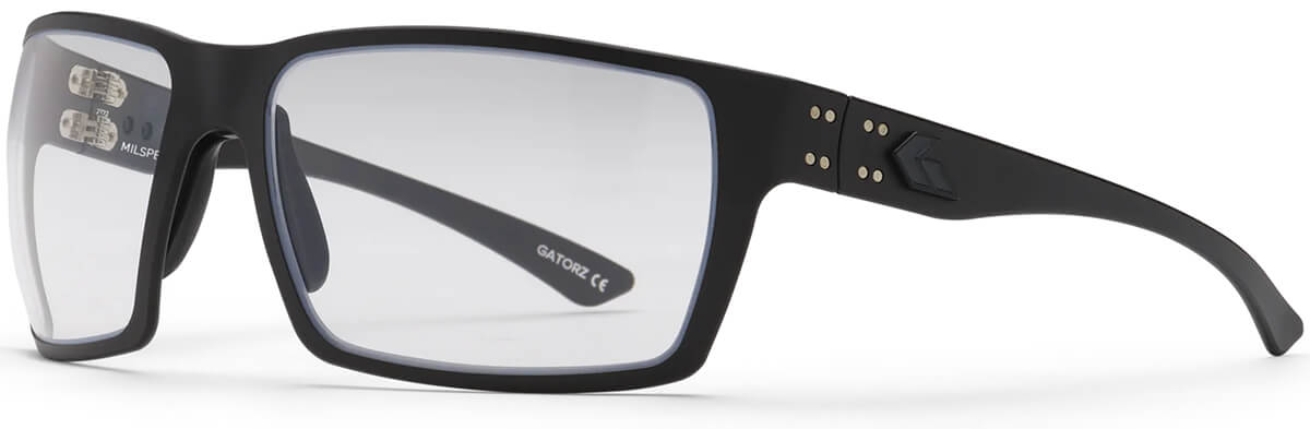 Gatorz Marauder Ballistic Safety Glasses with Black Cerakote Frame and Clear Anti-Fog Lens