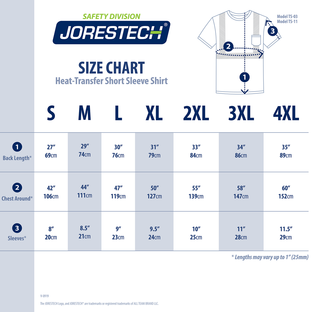 Jorestech Heat Transfer Class 2 Reflective Safety Shirt with Pocket