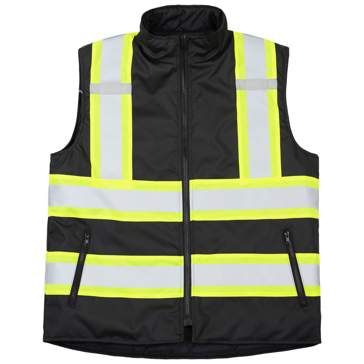 Jorestech Hi-Vis X-Back Reversible Insulated Safety Vest with Reflective Strips