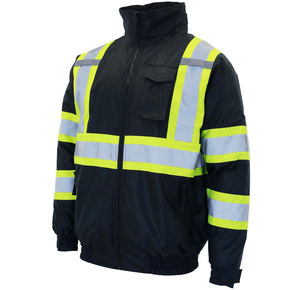 Jorestech Hi-Vis X-Back Two-Tone Safety Bomber Jacket with Reflective Stripes