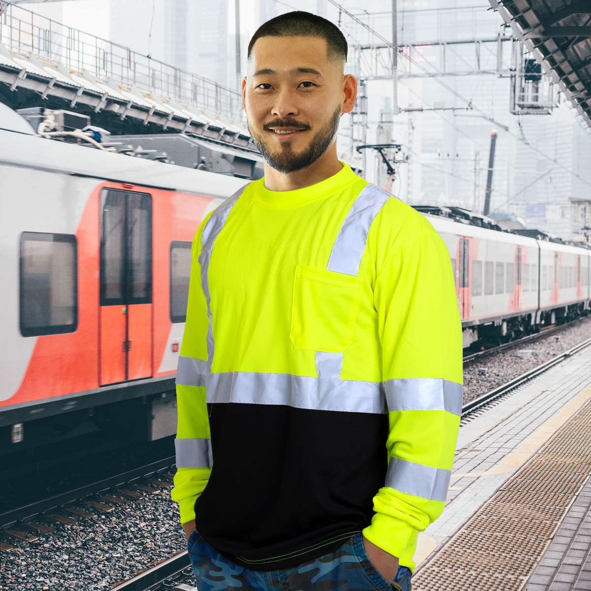 Jorestech Durable Hi-Vis Long Sleeve Shirt