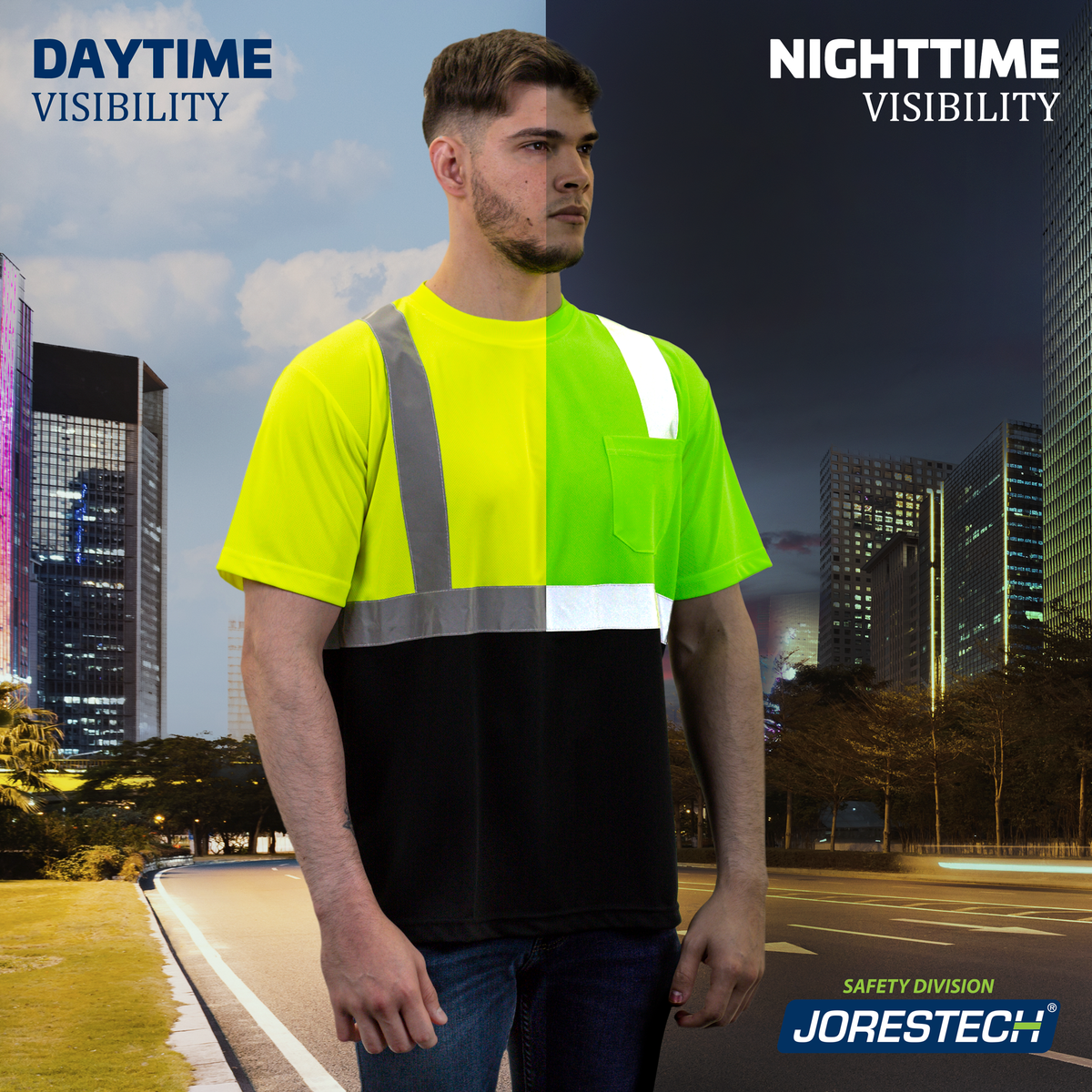 Jorestech Hi-Vis Reflective Dirt-Concealing Safety Shirt