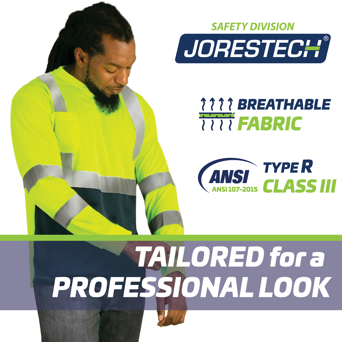 Jorestech Durable Hi-Vis Long Sleeve Shirt