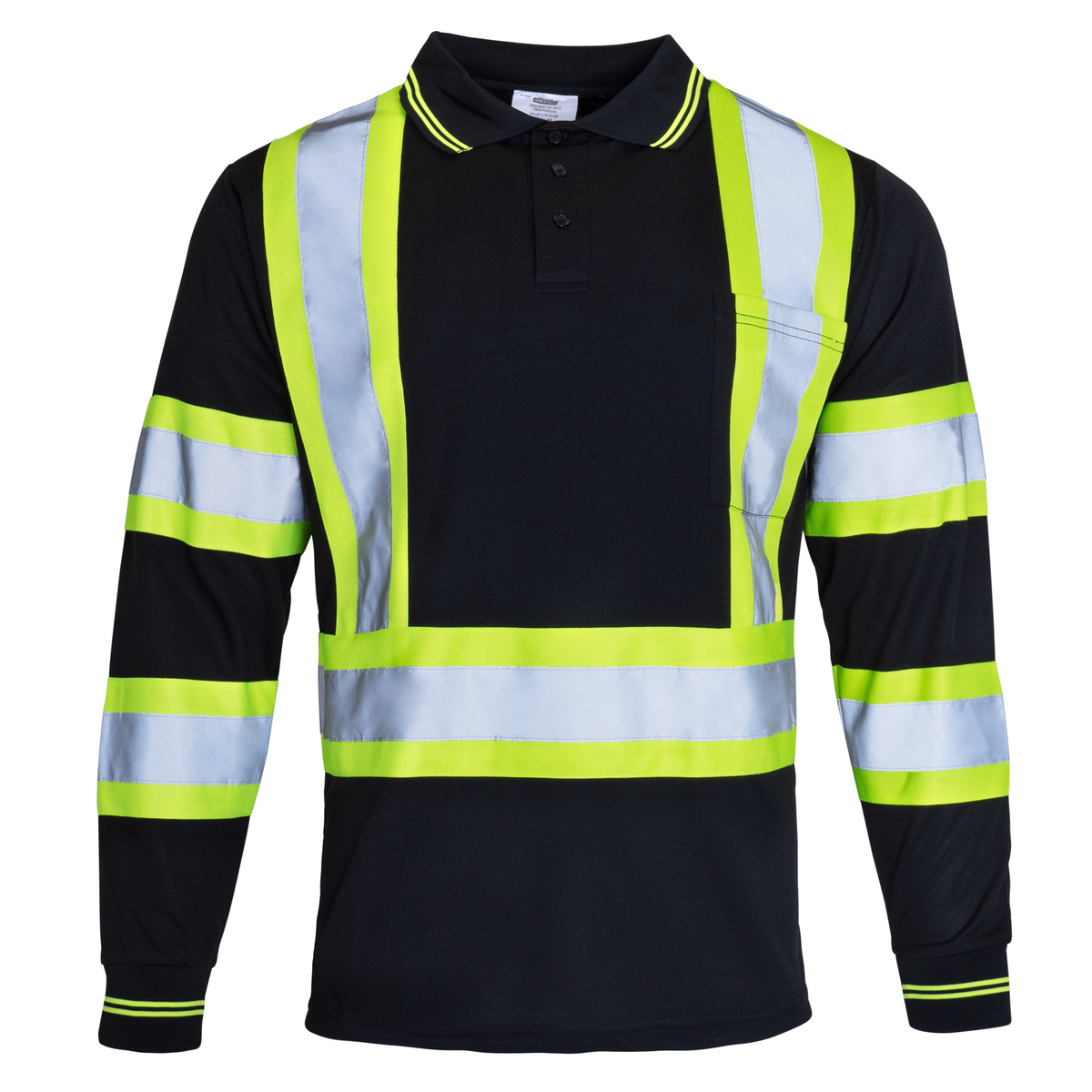 Jorestech High-Vis Reflective Safety Long Sleeve Polo Shirt