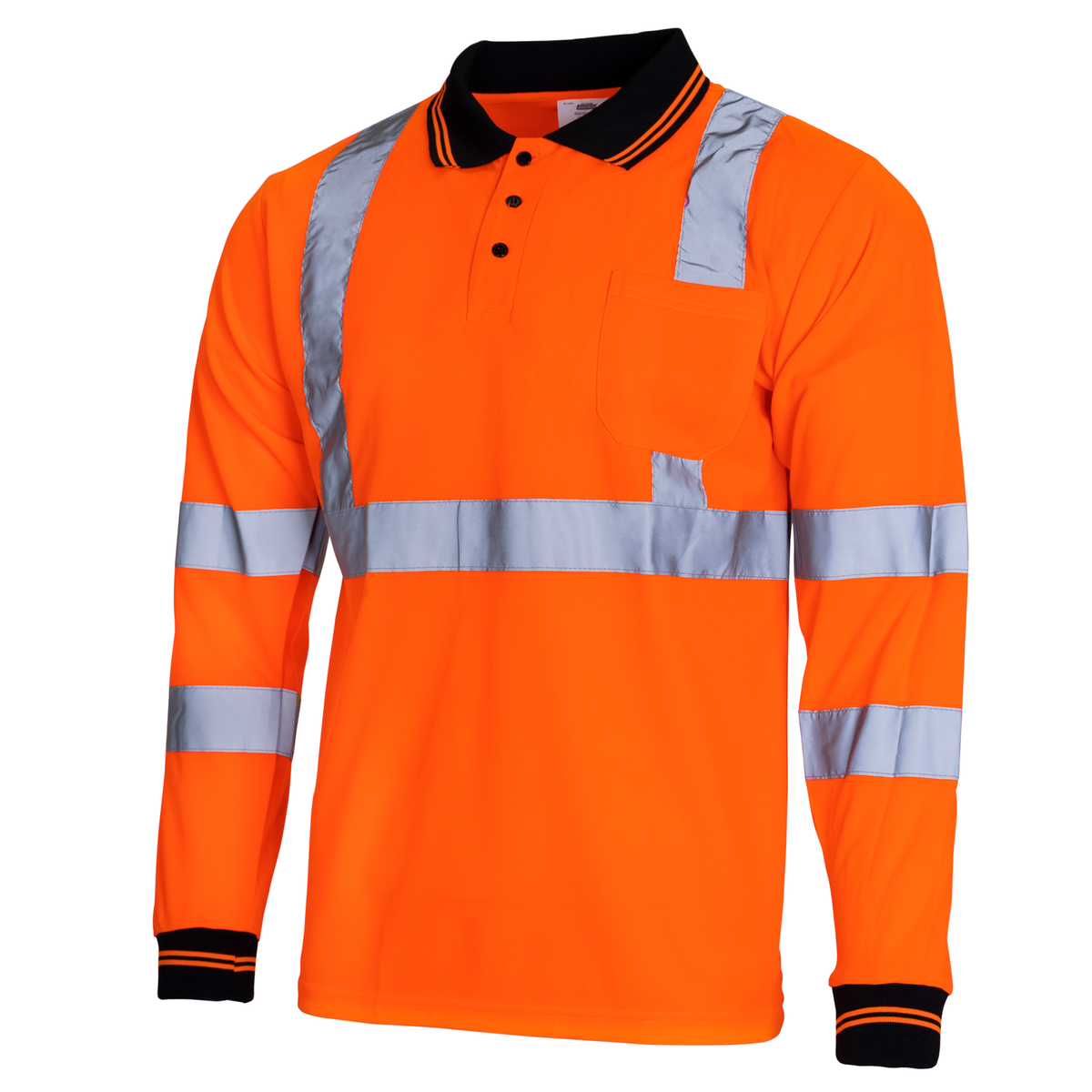 Jorestech High-Vis Reflective Safety Long Sleeve Polo Shirt