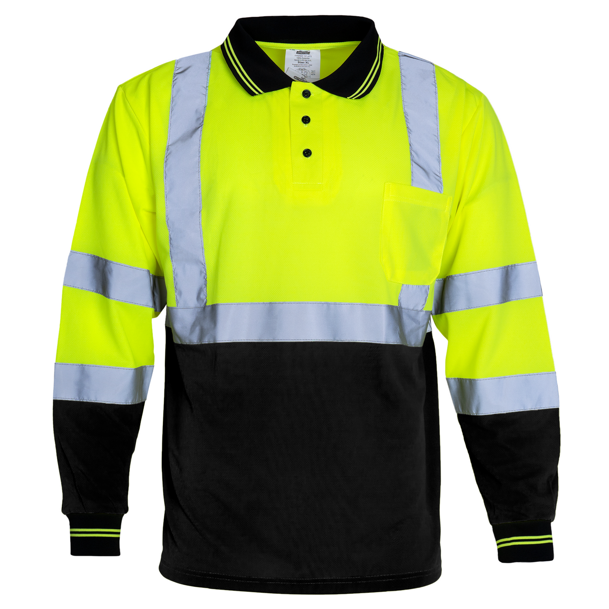Jorestech High-Vis Reflective Safety Long Sleeve Polo Shirt