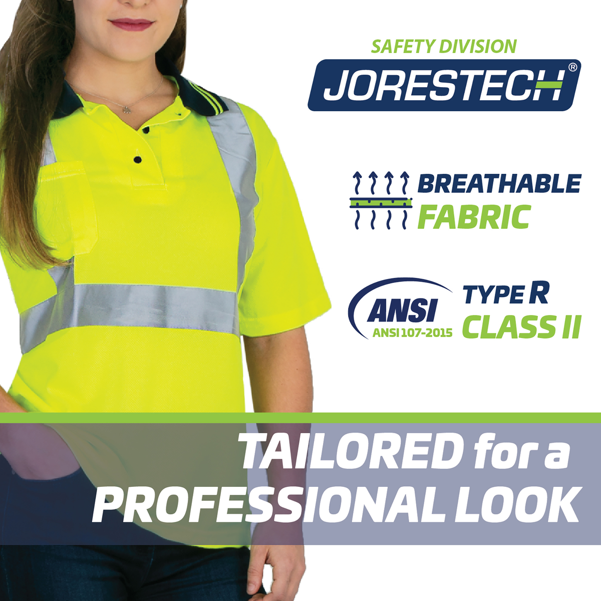Jorestech Hi-Vis Reflective Safety Polo Shirt