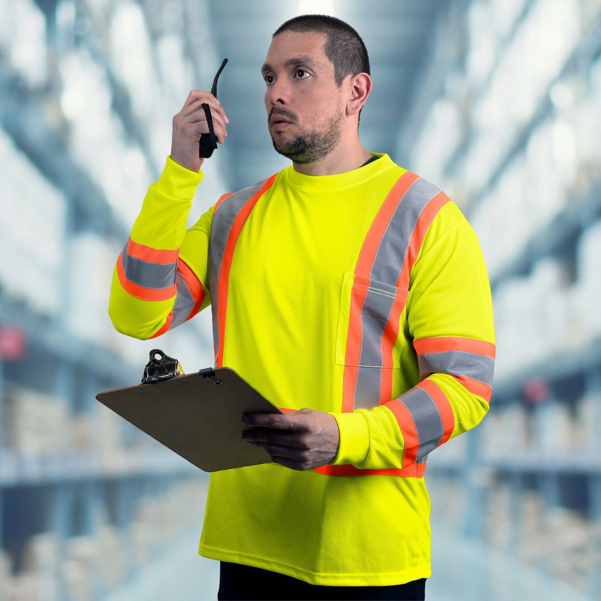 Jorestech Hi-Vis Reflective Two-Tone Long Sleeve Safety Shirt