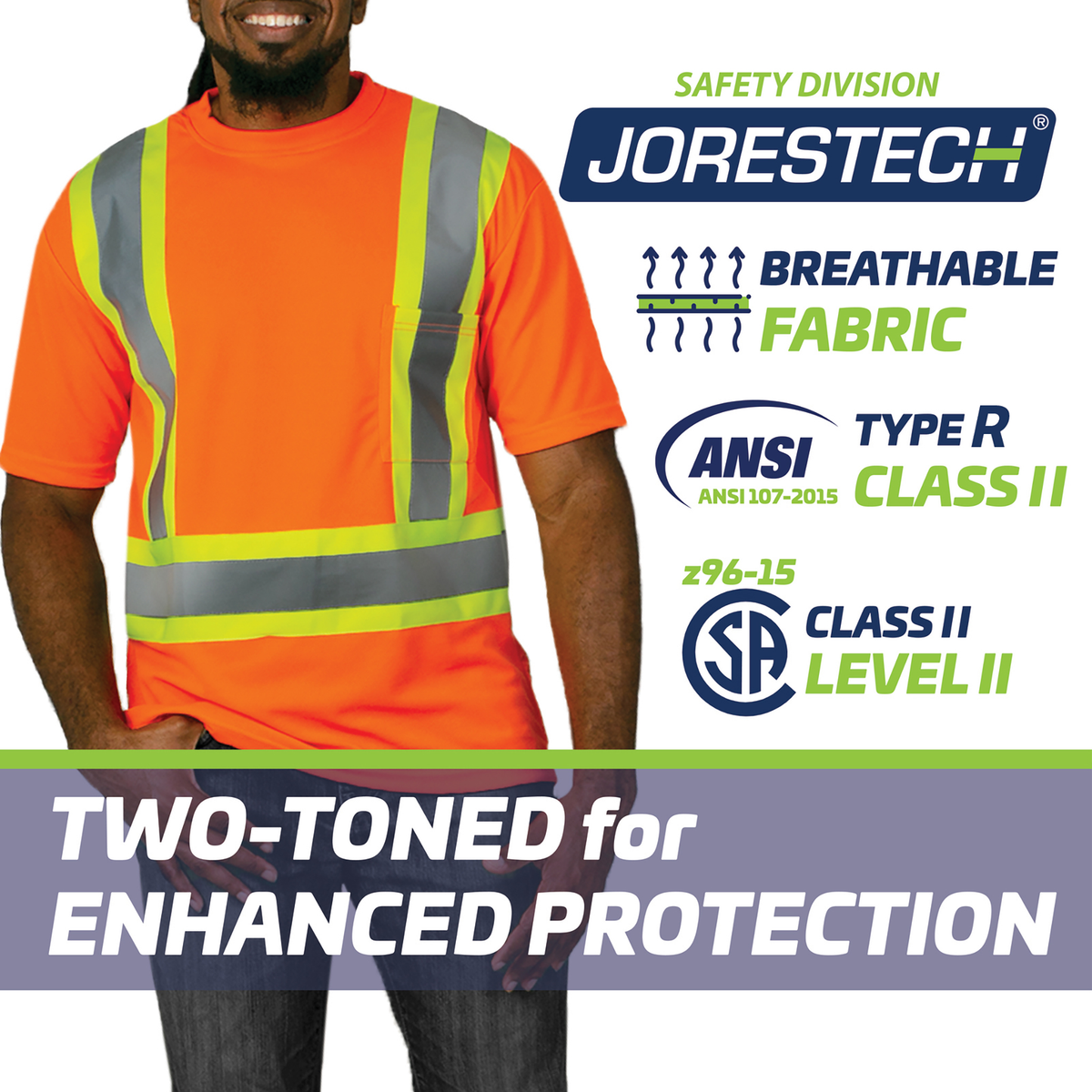 Jorestech Hi-Vis Reflective Two-Tone Safety Shirt