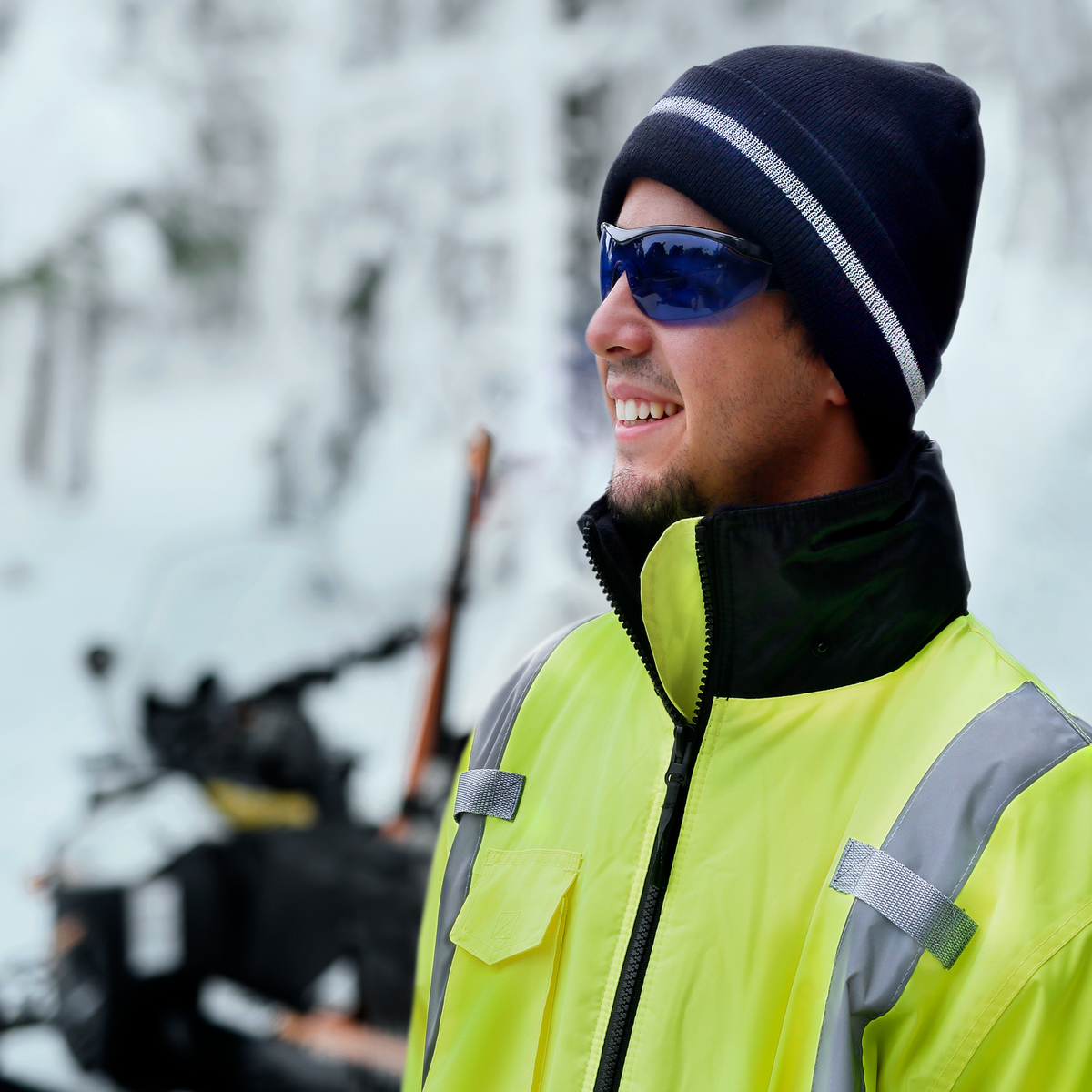 Jorestech Hi-Vis Safety Beanie with Reflective Stripe