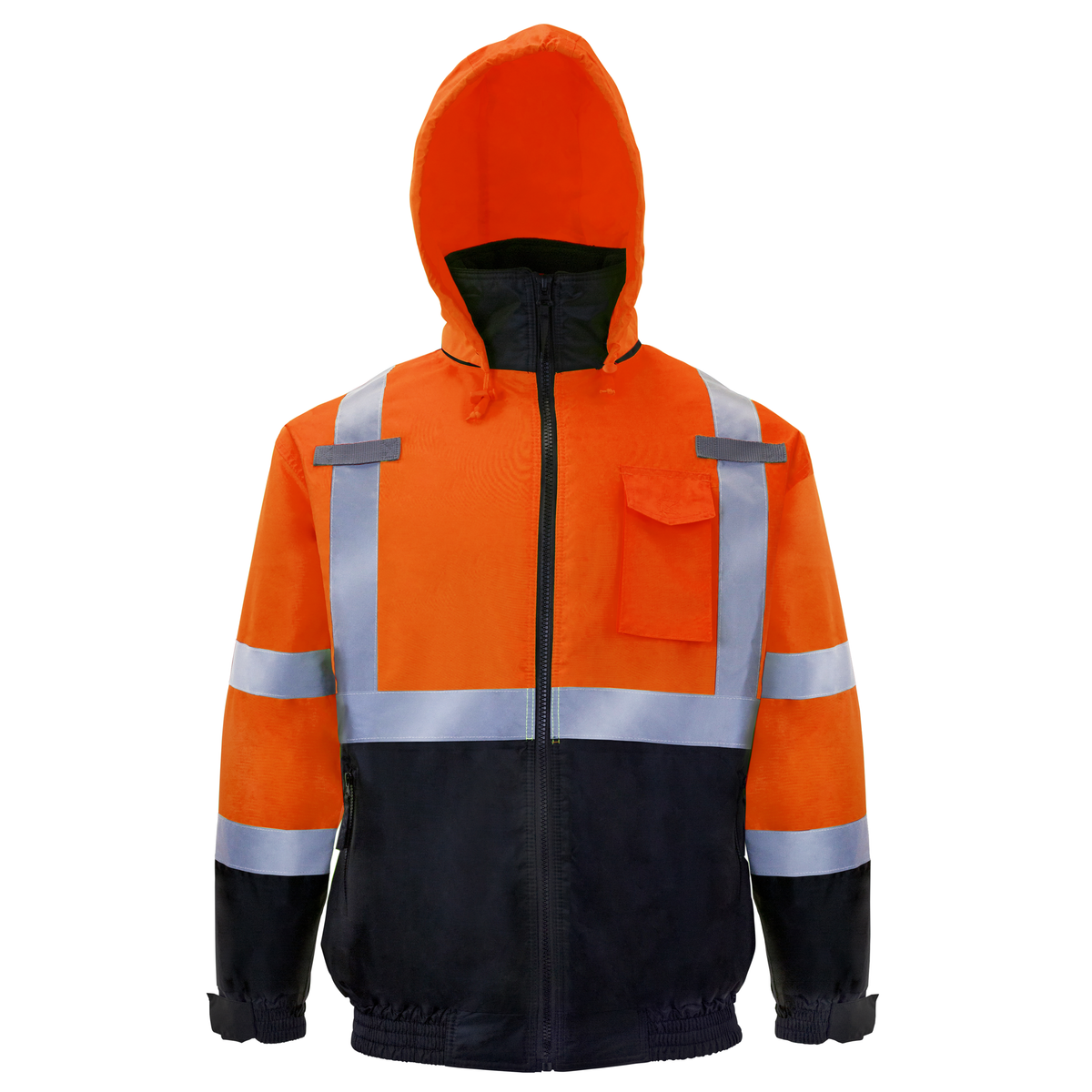 Jorestech Hi-Vis Safety Bomber Jacket with Reflective Stripes