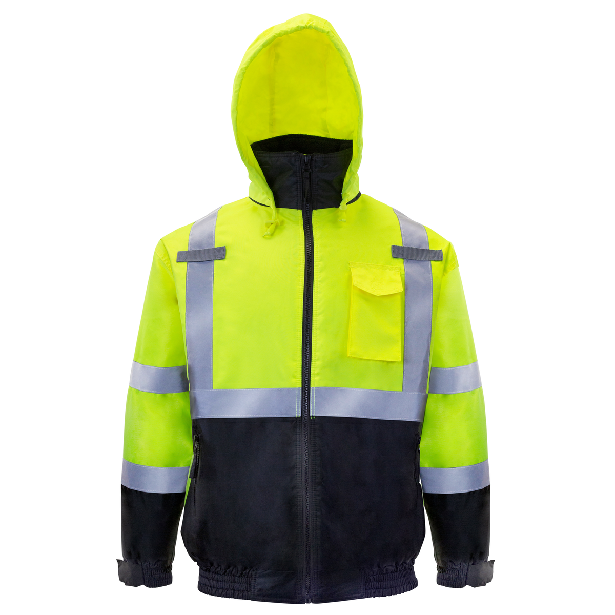 Jorestech Hi-Vis Safety Bomber Jacket with Reflective Stripes