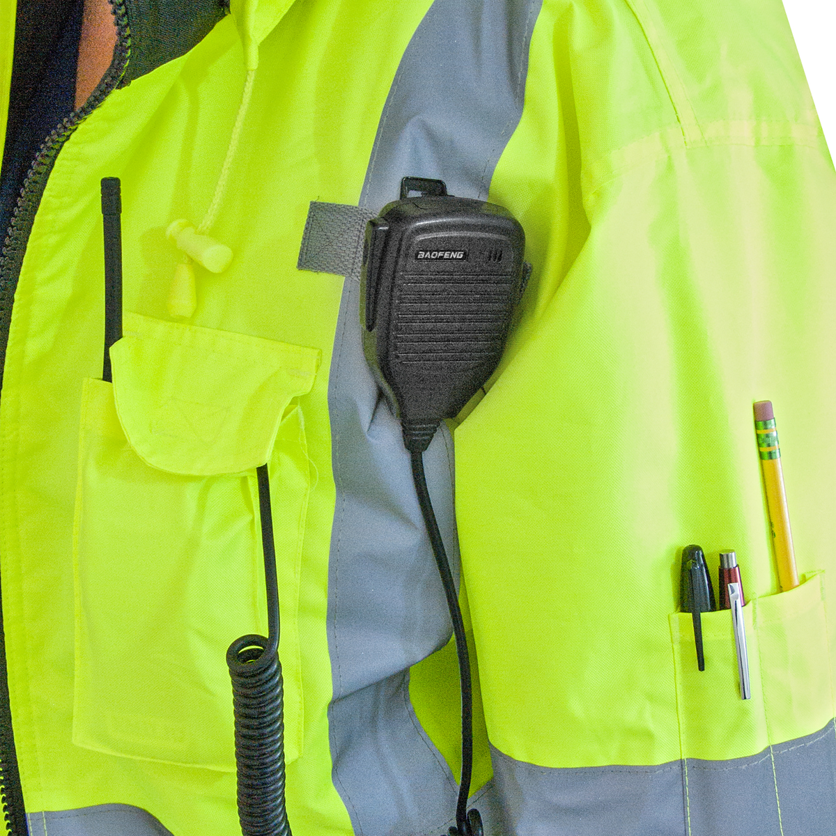 Jorestech Hi-Vis Safety Bomber Jacket with Reflective Stripes