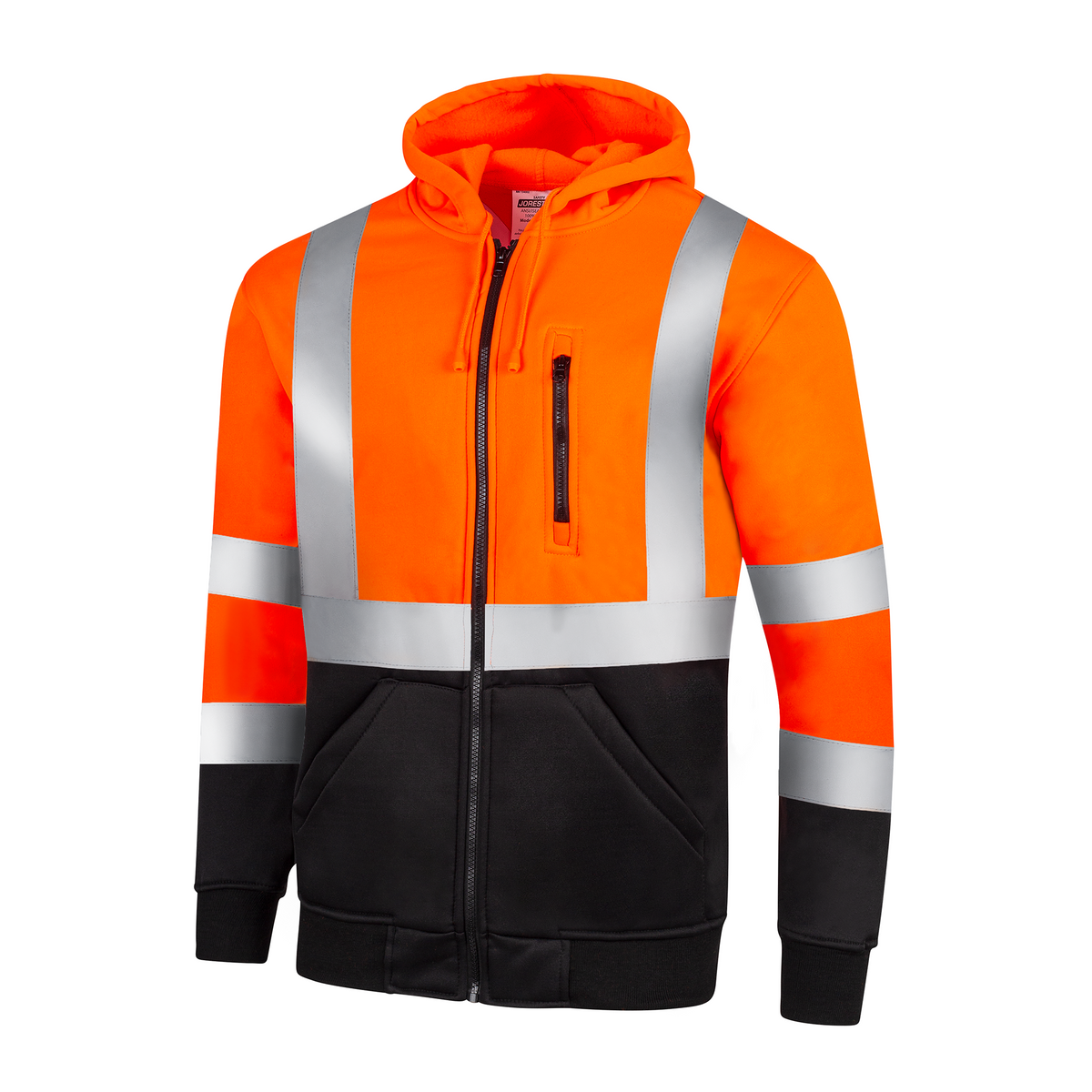 Jorestech Hi-Vis Safety Hooded Sweatshirt with Reflective Stripes