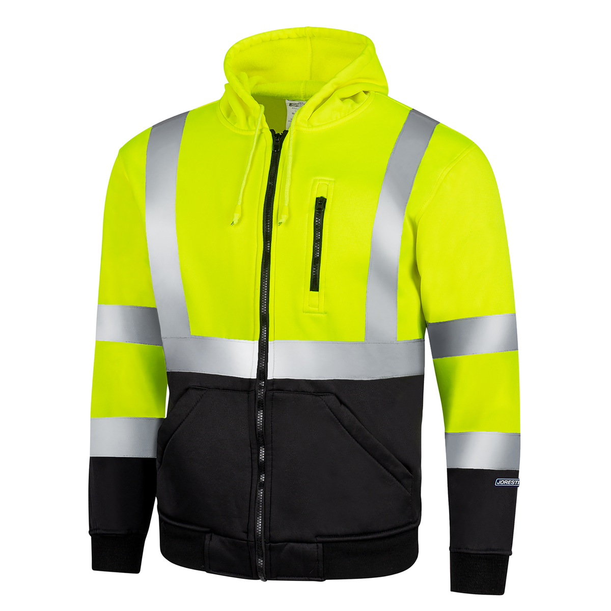 Jorestech Hi-Vis Safety Hooded Sweatshirt with Reflective Stripes