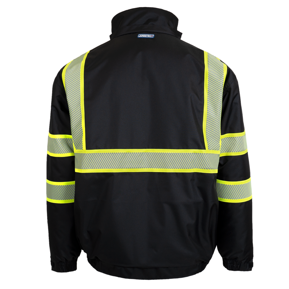 Jorestech Hi-Vis Safety Jacket with Heat-Transfer Reflective Tapes and Removable Hood