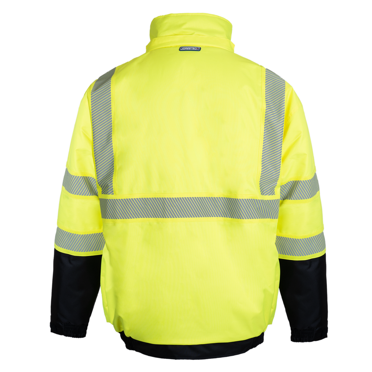 Jorestech Hi-Vis Safety Jacket with Heat-Transfer Reflective Tapes and Removable Hood
