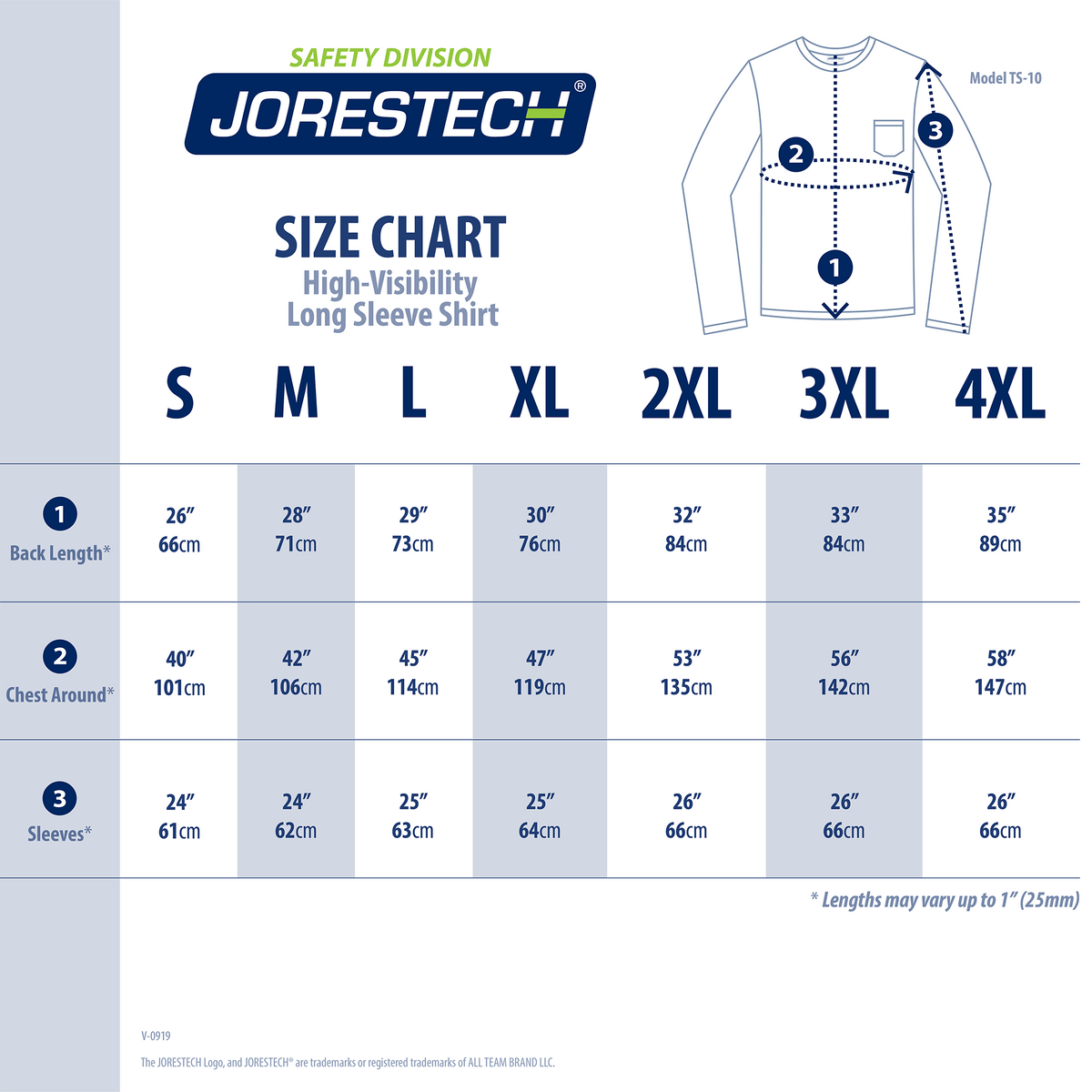 Jorestech Hi-Vis Long Sleeve Safety Shirt