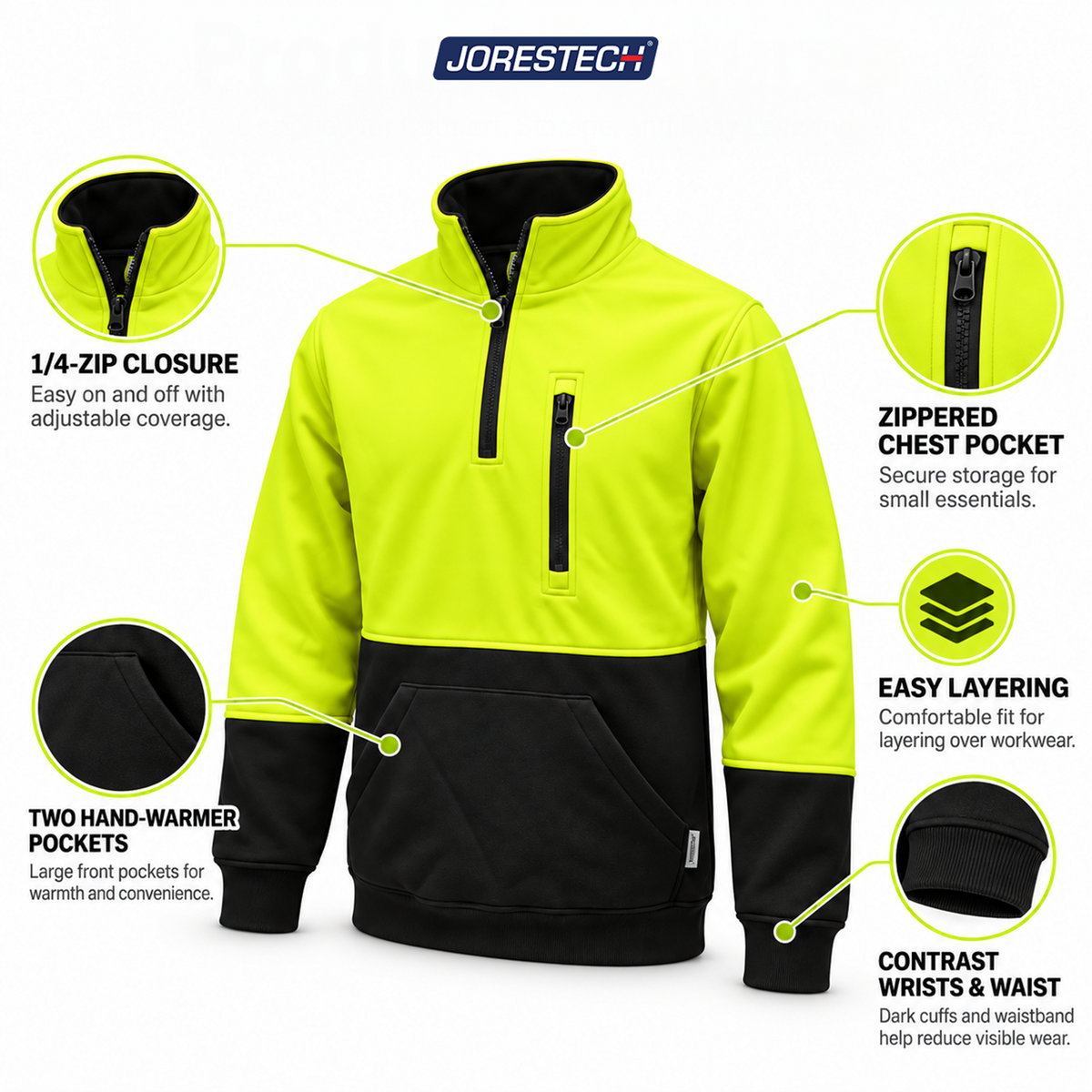Jorestech Hi-Vis Safety Sweater