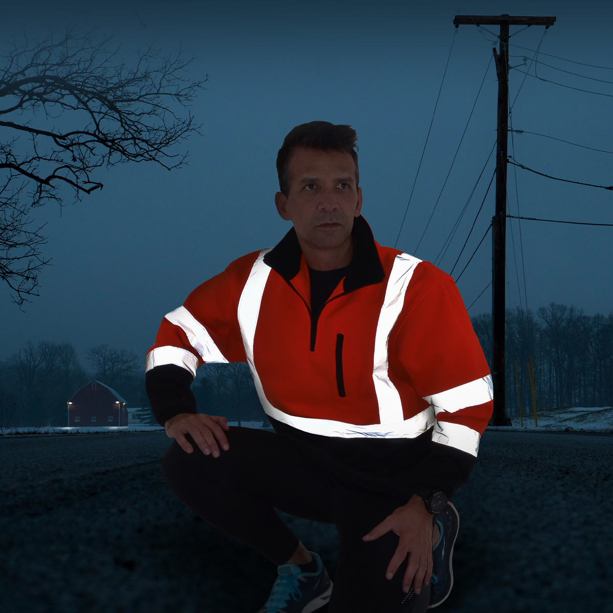 Jorestech Hi-Vis Safety Sweater with Reflective Stripes