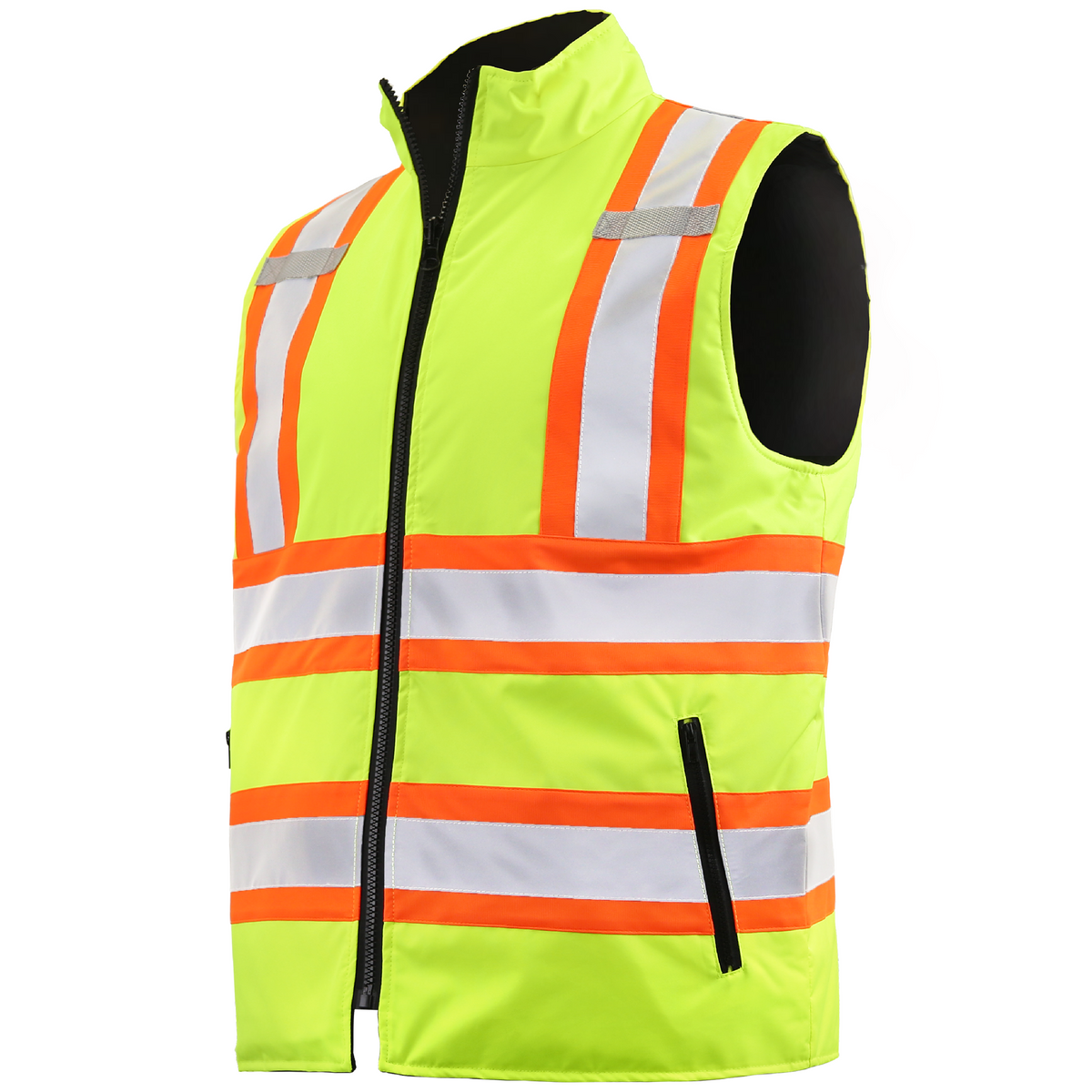 Jorestech Hi-Vis Two-Tone Reversible Insulated Safety Vest with Reflective Strips