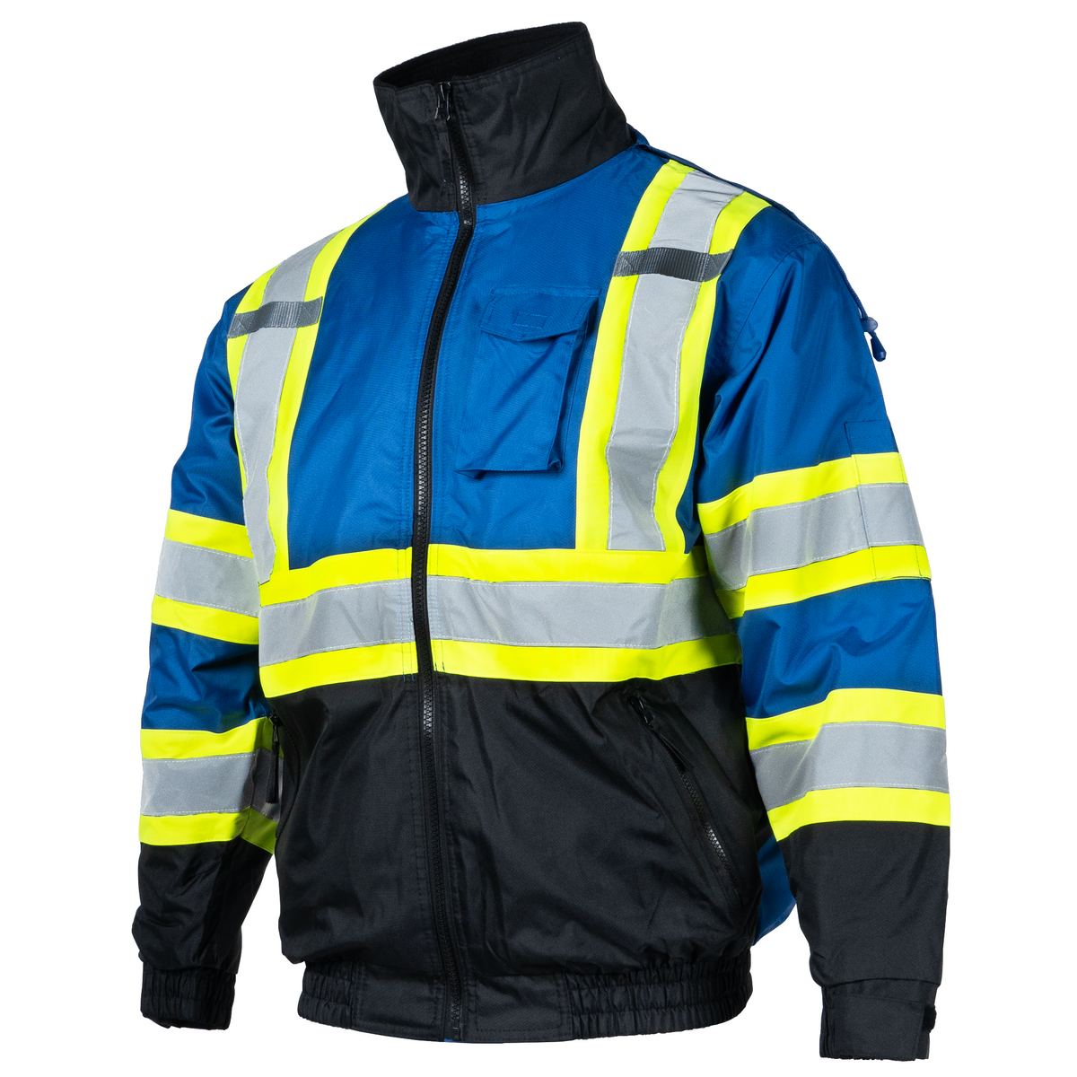 Jorestech Hi-Vis X-Back Two-Tone Safety Bomber Jacket with Reflective Stripes
