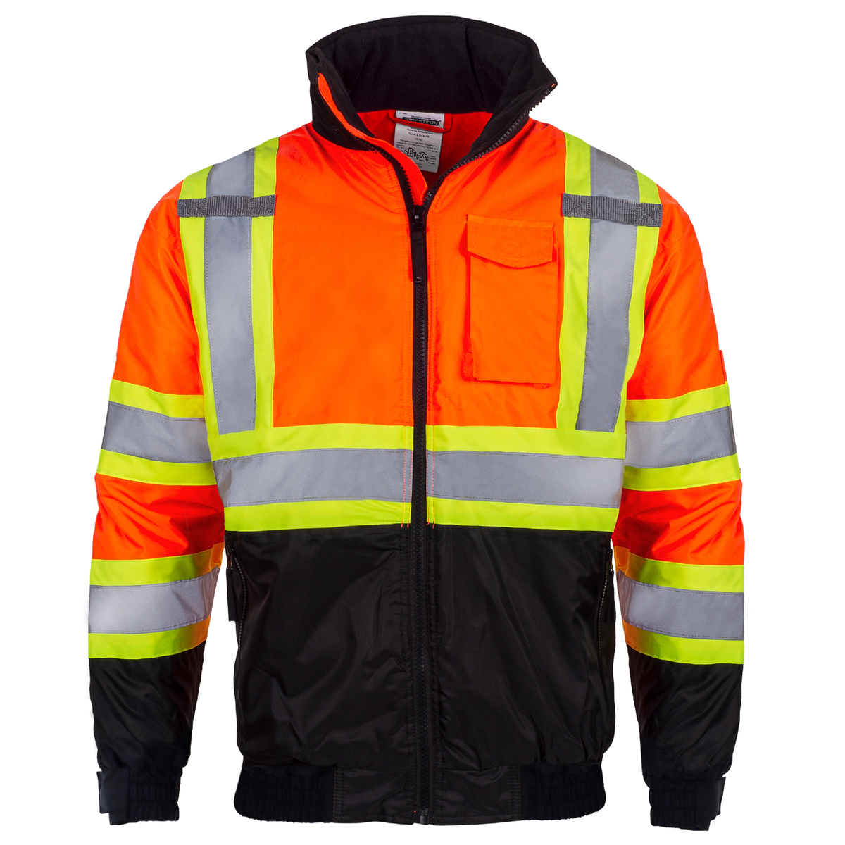 Jorestech Hi-Vis X-Back Two-Tone Safety Bomber Jacket with Reflective Stripes