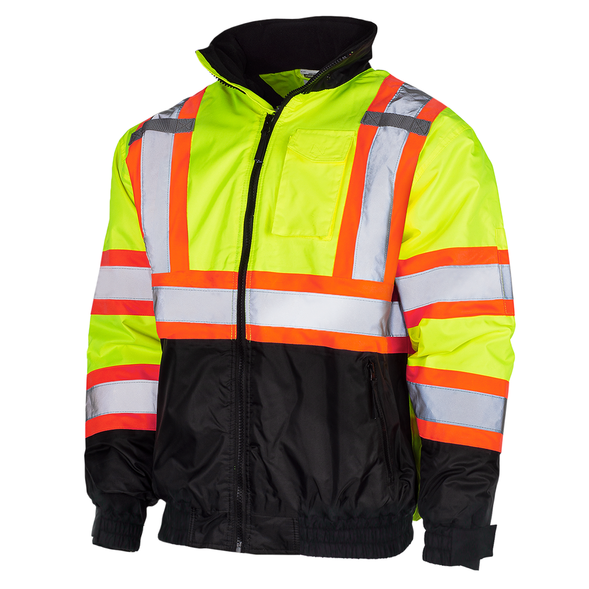 Jorestech Hi-Vis X-Back Two-Tone Safety Bomber Jacket with Reflective Stripes