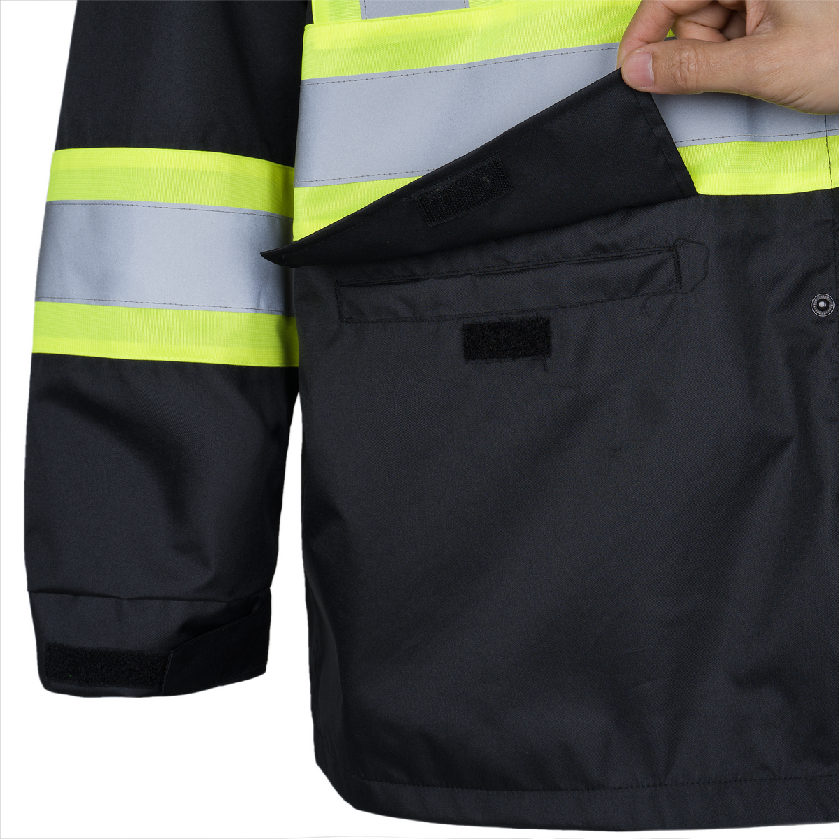 Jorestech Hi-Vis Two-Tone Safety Rain Jacket With X Reflective Stripes