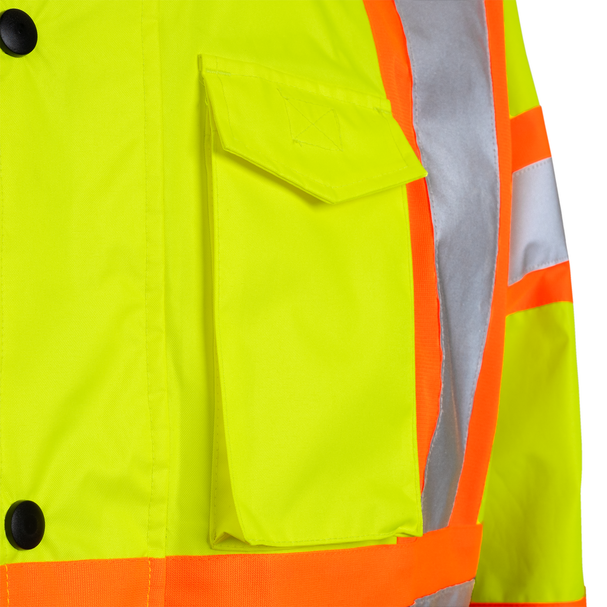 Jorestech Hi-Vis Two-Tone Safety Rain Jacket With X Reflective Stripes