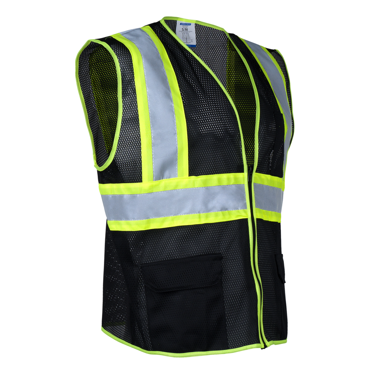 Jorestech Hi-Vis Two-Toned Mesh Safety Vest with 2” Reflective Strips and Pockets