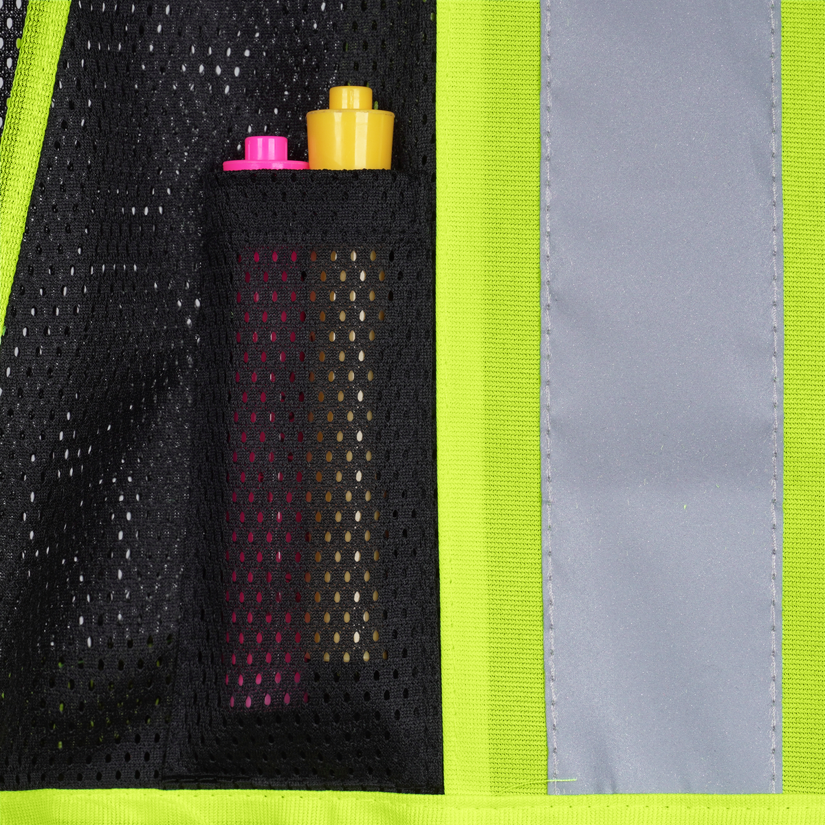 Jorestech Hi-Vis Two-Toned Mesh Safety Vest with 2” Reflective Strips and Pockets